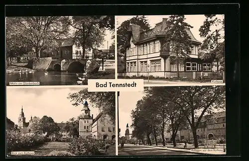 AK Bad Tennstedt, Blick zum Rathaus und Kurhaus