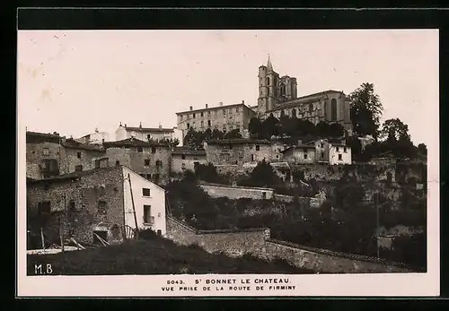 AK Saint-Bonnet-le-Chateau, Vue prise de la Route de Firminy