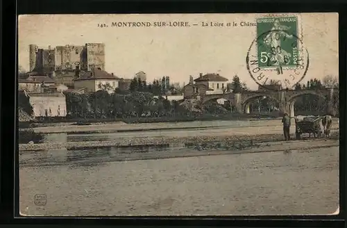 AK Montrond-sur-Loire, la Loire et le Chateau