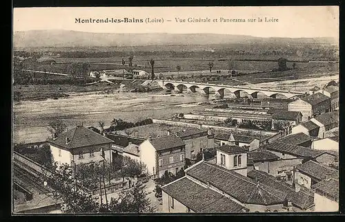 AK Montrond-les-Bains, Vue Générale et Panorama sur la Loire