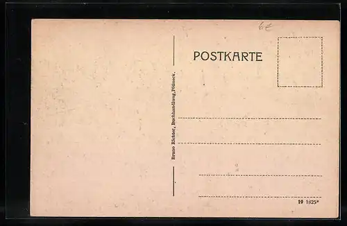 AK Pössneck, am Kriegerdenkmal