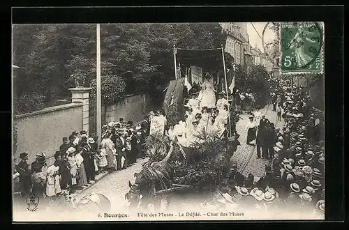 AK Bourges, Fête des Muses, Le Défilé, Char des Muses