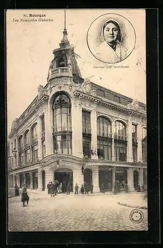 AK Bourges, Les Nouvelles Galeries, Ancienne coiffe berrichonne