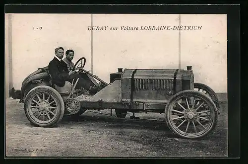 AK Duray sur Voiture Lorraine-Diétrich, Autorennen