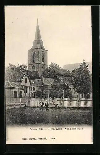 AK Winterswijk, Schoolplein - Herv. Kerk