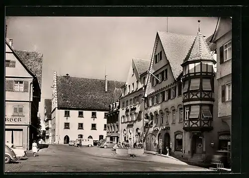 AK Riedlingen /Donau, Marktplatz mit Hotel Ochsen