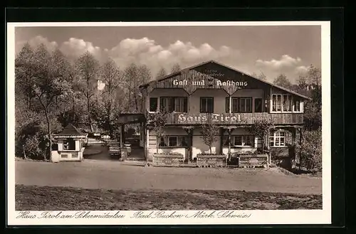 AK Bad Buckow /Märk. Schweiz, Gasthaus Tirol am Schermützelsee