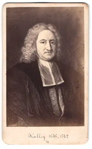 Fotografie J. C .Steuer, Wien, Portrait Astronom Edmond Halley