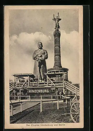 AK Der Eiserne Hindenburg von Berlin, Nagelung, Kriegshilfe