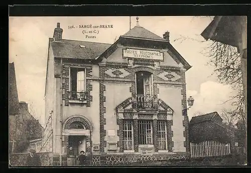 AK Sargè-sur-Braye, Postes Telegraphes Telephones