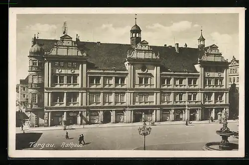 AK Torgau, Fassade des Rathauses