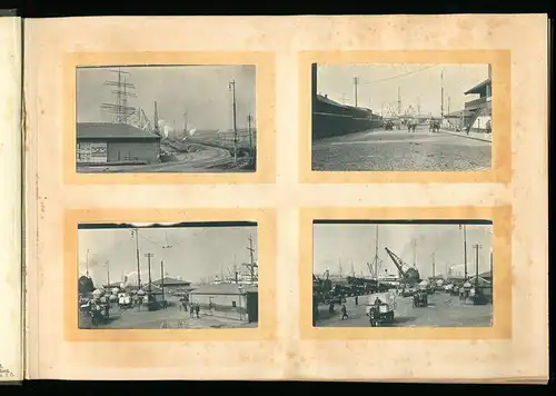 Fotoalbum mit 96 Fotografien, Ansicht Trouville, Reisealbum englische Familie, Achterbahn Frankreich, Hafen, Strassenbahn