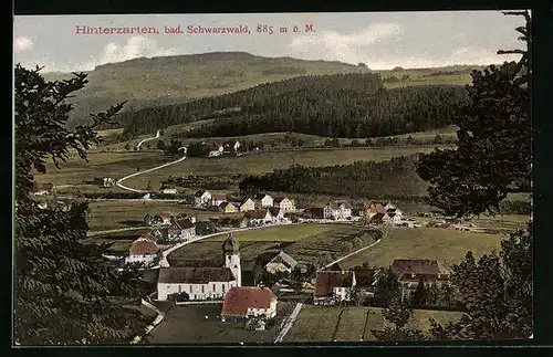 AK Hinterzarten /Schwarzwald, Panorama mit Kirche