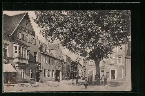 AK Hohenmölsen, Neumarkt mit Buchhandel Patzschke