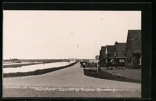 AK Noordhorn, Gezicht op Nieuwe Spoorbrug