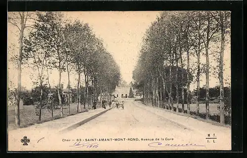 AK Saint-Amant-Mont-Rond, Avenue de la Gare