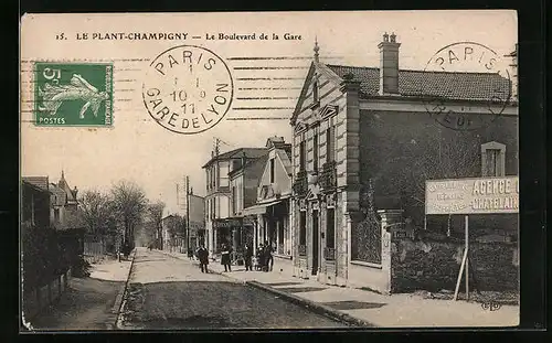 AK Le Plant-Champigny, Le Boulevard de la Gare