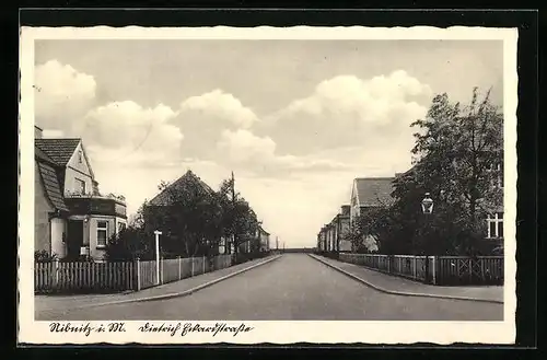 AK Ribnitz i. Meckl., Blick in die Friedrich-Eckard-Strasse