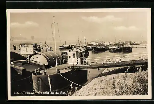 AK Lobith-Tolkamer, Gezicht op de Rijn