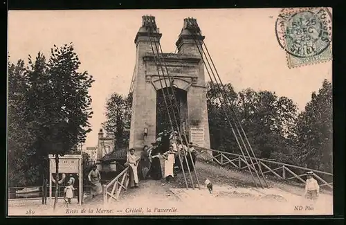 AK Creteil, la Passerelle, Rives de la Marne