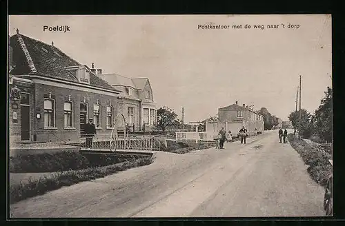 AK Poeldijk, Postkantoor met de weg naar `t dorp