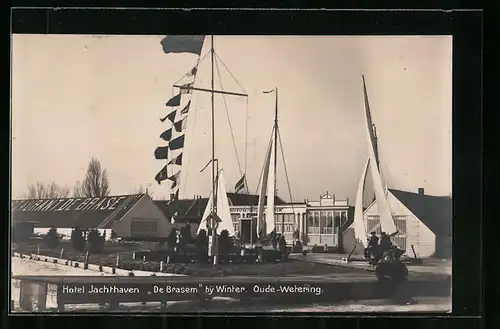 AK Oude-Wetering, Hotel Jachthaven De Brasem by Winter