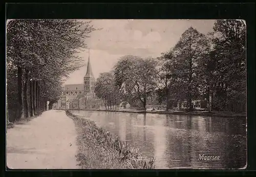 AK Maarsen, Flusspartie mit Blick zur Kirche