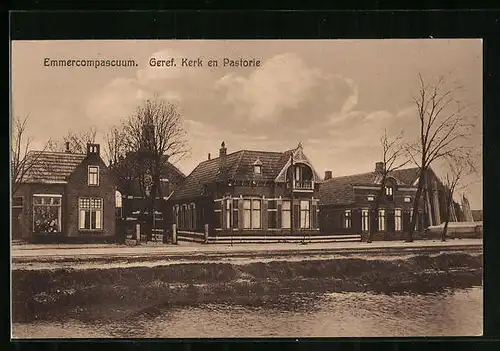 AK Emmercompascuum, Geref. Kerk en Pastorie