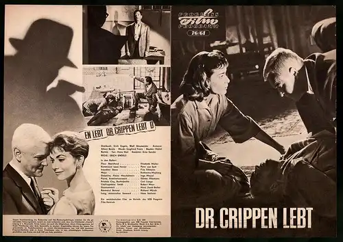 Filmprogramm PFP Nr. 76 /61, Dr. Crippen lebt, Elisabeth Müller, Peter van Eyck, Regie: Erich Engels