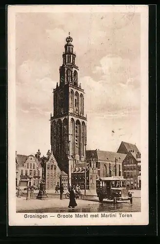 AK Groningen, Groote Markt met Martini Toren