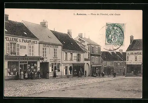 AK Auneau, Place du Marché, Côté Ouest