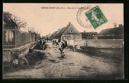 AK Chêne-Chenu, Rue de la Cauziere, Strassenpartie