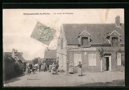 AK Ermenonville-la-Petite, La route de Chartres