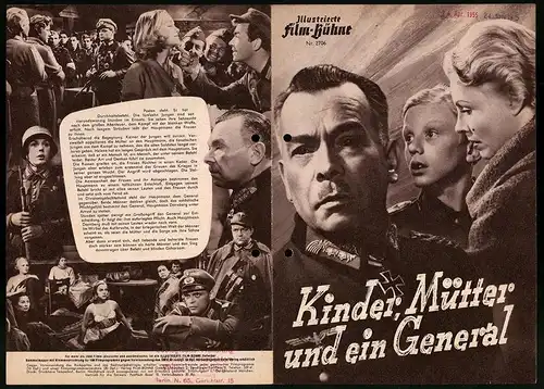 Filmprogramm IFB Nr. 2706, Kinder, Mütter und ein General, Therese Giehse, B. Wicki, Klaus Kinski, Regie: Laslo Benedek