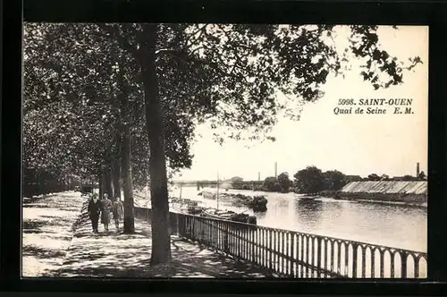 AK Saint Ouen, Quai de Seine