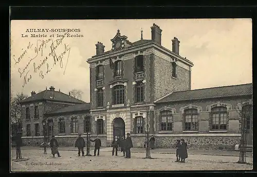 AK Aulnay-sous-Bois, La Mairie et les Écoles