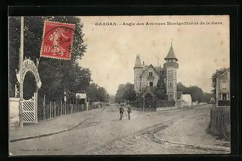 AK Gargan, Angle de Avenues Montgolfier et de la Gare