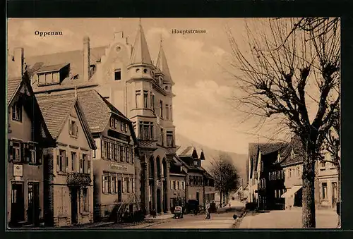 AK Oppenau, Hauptstrasse mit Gasthaus zum Hirsch