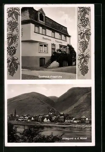 AK Aldegund /Mosel, Gasthaus Friedrichs, Panorama