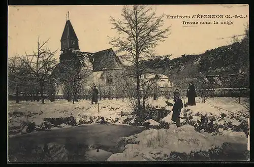 AK Droue, sous la neige