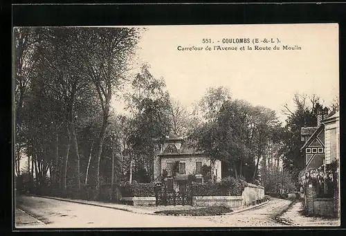 AK Coulombs, Carrefour de l'Avenue et la Route du Moulin