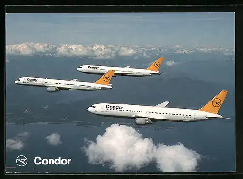 AK Flugzeuge der Condor Boeing 767 und Boeing B757 im Flug