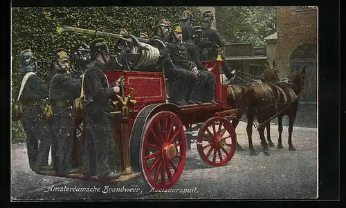 AK Amsterdam, Amsterdamsche Brandweer, Koolzuurspuit, Feuerwehrwagen