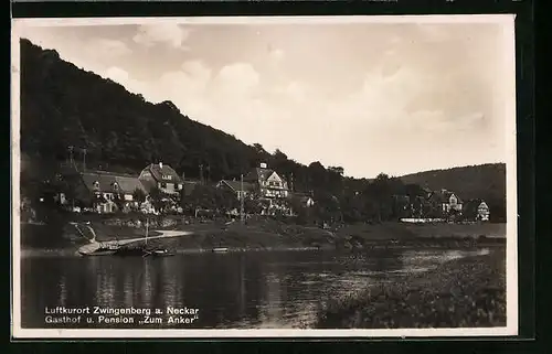 AK Zwingenberg /Neckar, Luftkurort mit Gasthof und Pension Zum Anker