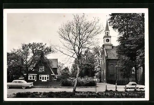 AK Hollandscheveld, Ned. Herv. Kerk en Pastorie