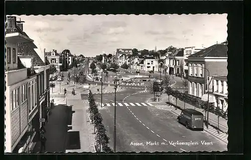 AK Assen, Markt m. Verkeersplein Vaart