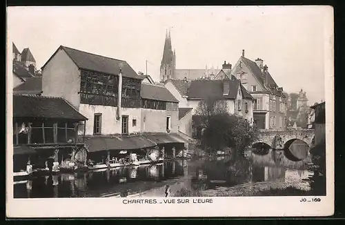 AK Chartres, Vue sur l'Eure