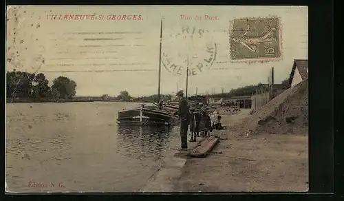 AK Villeneuve-Saint-Georges, Vue du Port