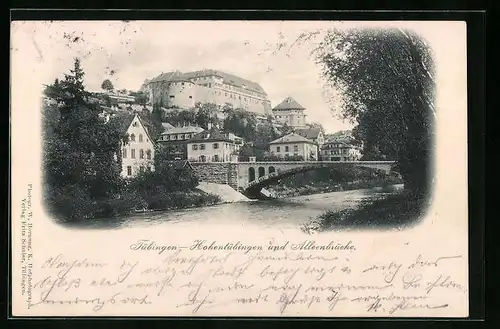 AK Tübingen, Hohentübingen und Alleenbrücke