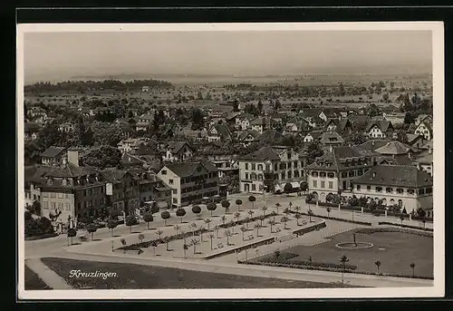 AK Kreuzlingen, Ortsansicht aus der Vogelschau